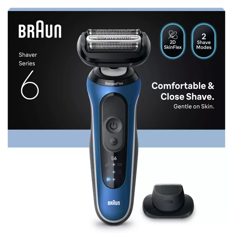 Golarka elektryczna BRAUN Series 6 62-B1200S Wet & Dry ze zintegrowanym trymerem do brody