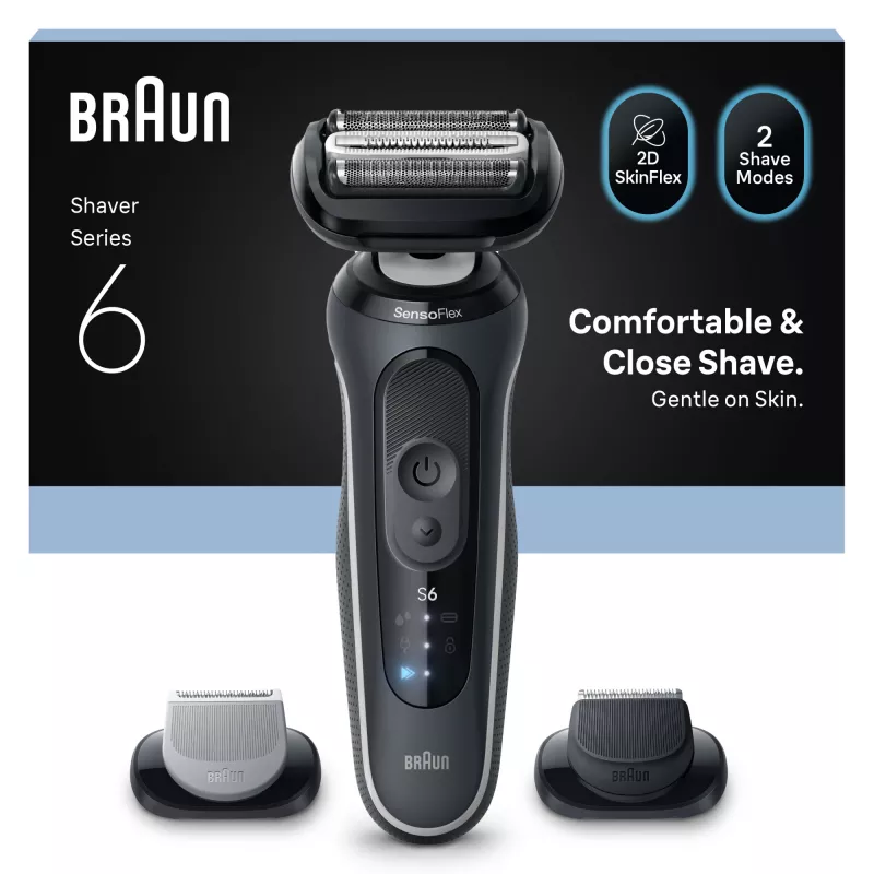 Golarka elektryczna BRAUN Series 6 62‑G1650s — golarka foliowa, czarna