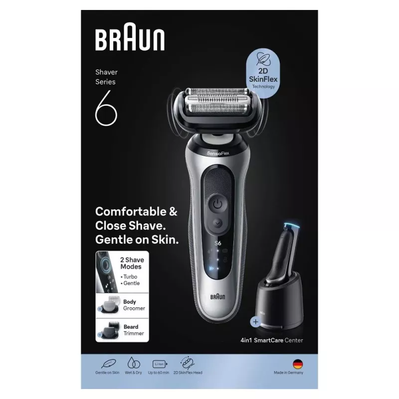 Golarka foliowa Braun Series 6 62-S7650cc srebrny akumulator litowo-jonowy