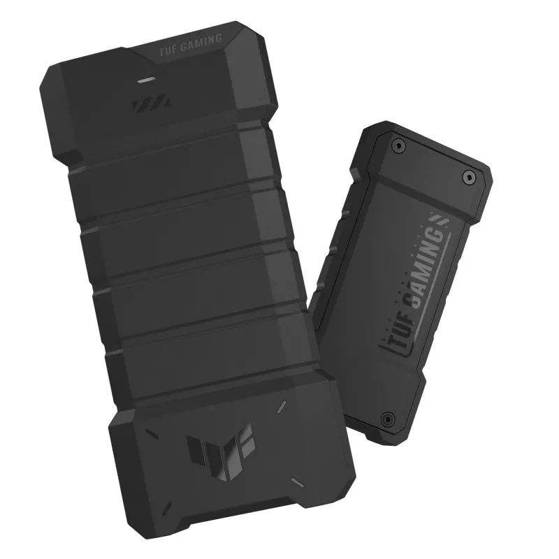 Zewnętrzny dysk SSD ASUS TUF Gaming AS2000 PLUS 2 TB M.2 NVMe, USB 3.2 Gen 2x2 (20 Gbit/s), USB Type-C, IP68, aluminium/silikon
