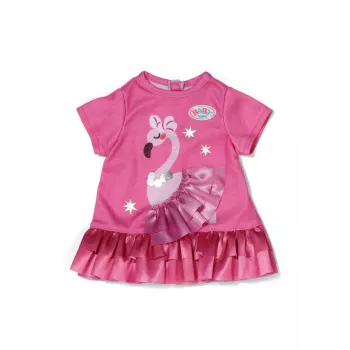 Sukienka dla lalki Peterkin BABY born Flamingo na lalki 43 cm, składana, wiek 3+