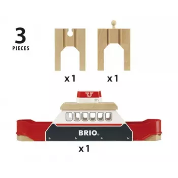 Akcesorium krajobrazowe do drewnianej kolejki BRIO firmy Ravensburger — model 33569, 3 elementy, bateria LR44 w zestawie