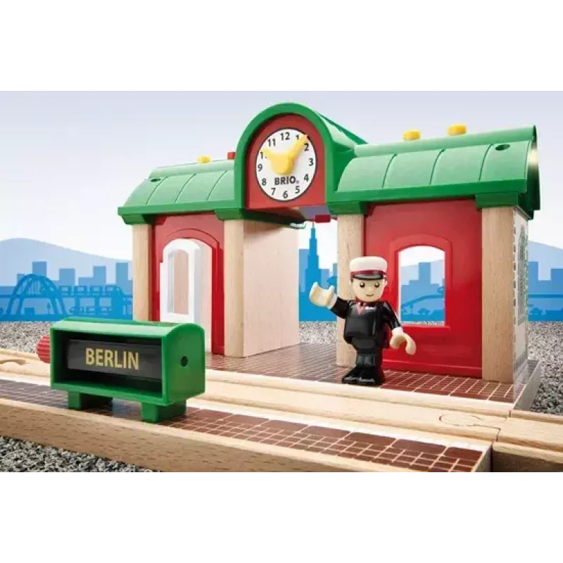 Model Railway Record & Play Station by Ravensburger – BRIO, 3 części, bateria AA, czarny/zielony/czerwony