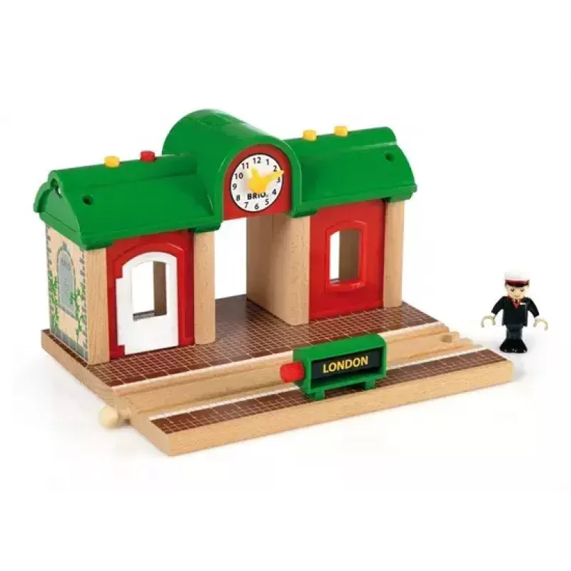Model Railway Record & Play Station by Ravensburger – BRIO, 3 części, bateria AA, czarny/zielony/czerwony