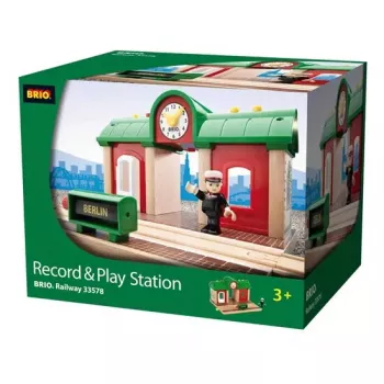 Model Railway Record & Play Station by Ravensburger – BRIO, 3 części, bateria AA, czarny/zielony/czerwony