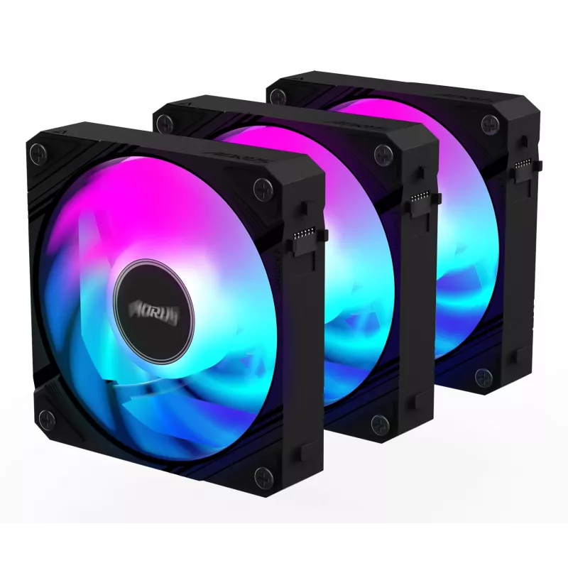 GIGABYTE AORUS EZ CHAIN FAN 120 (3-Pack) Płyta główna 12 cm Czarny 3 szt.