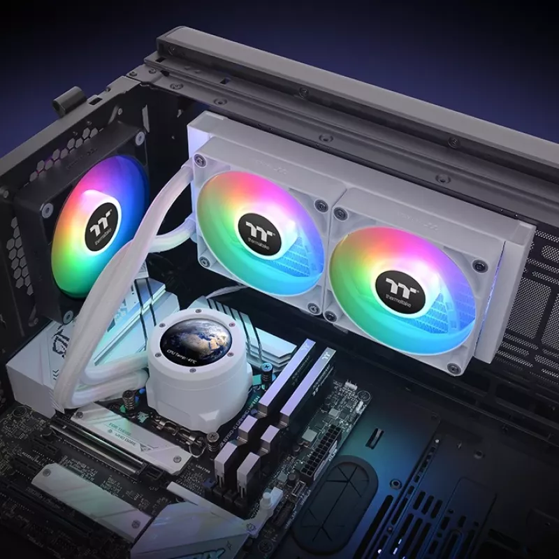 THERMALTAKE Chłodzenie wodne – TH240 V2 Ultra ARGB Sync All-In-One Liquid Cooler – edycja biała
