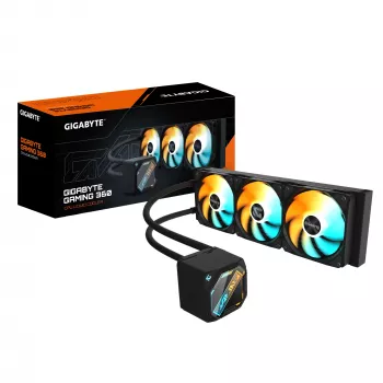Chłodzenie cieczą procesora GIGABYTE GAMING 360 - 3 wentylatory 120 mm ARGB, mechanizm łączenia suwakowego, DAISY-CHAIN, kompatybilne z Intel LGA 1851 i AMD AM5
