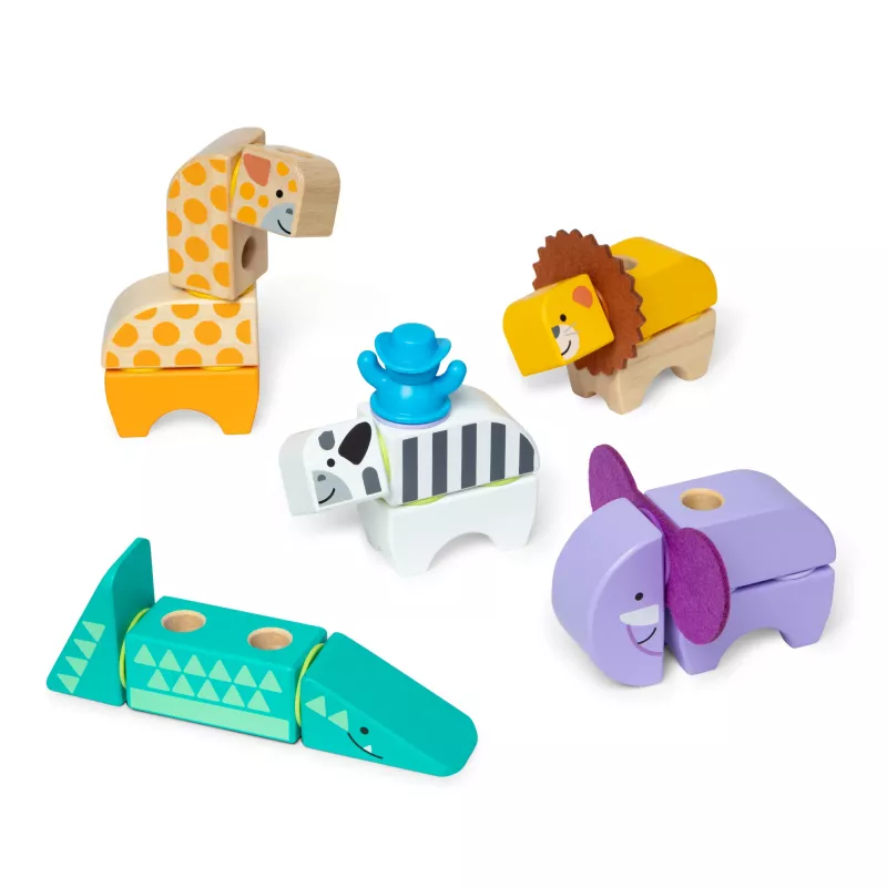 Zestaw konstrukcyjny Spin Master Melissa & Doug Blockables Safari Playset – figurki i klocki do układania
