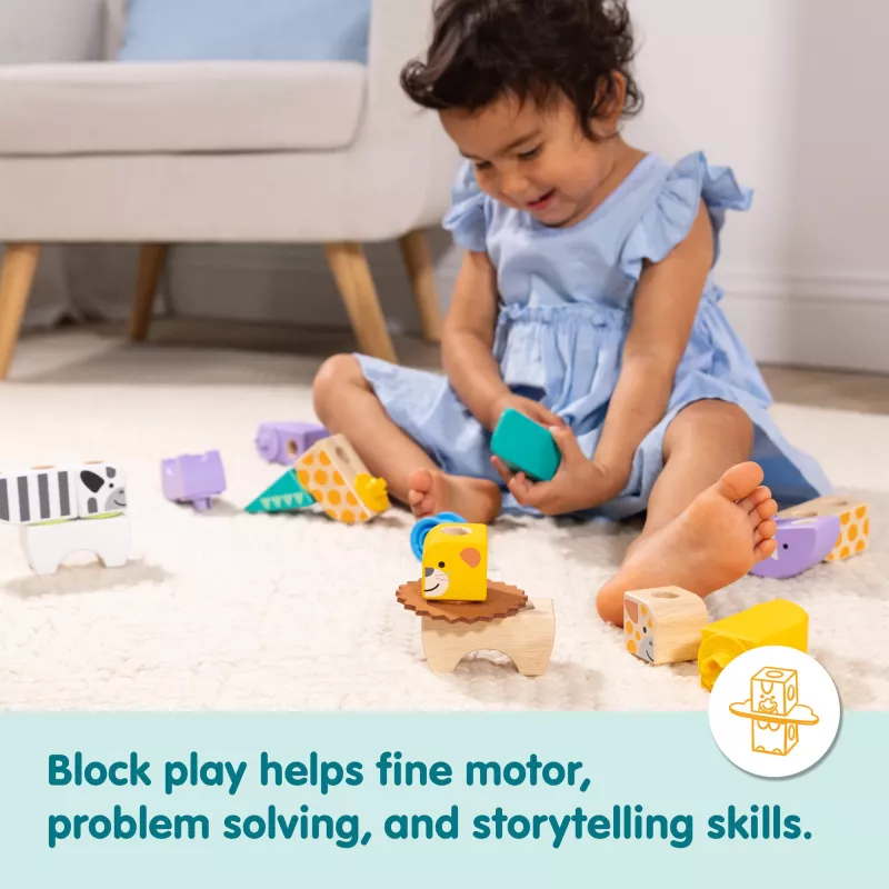 Zestaw konstrukcyjny Spin Master Melissa & Doug Blockables Safari Playset – figurki i klocki do układania