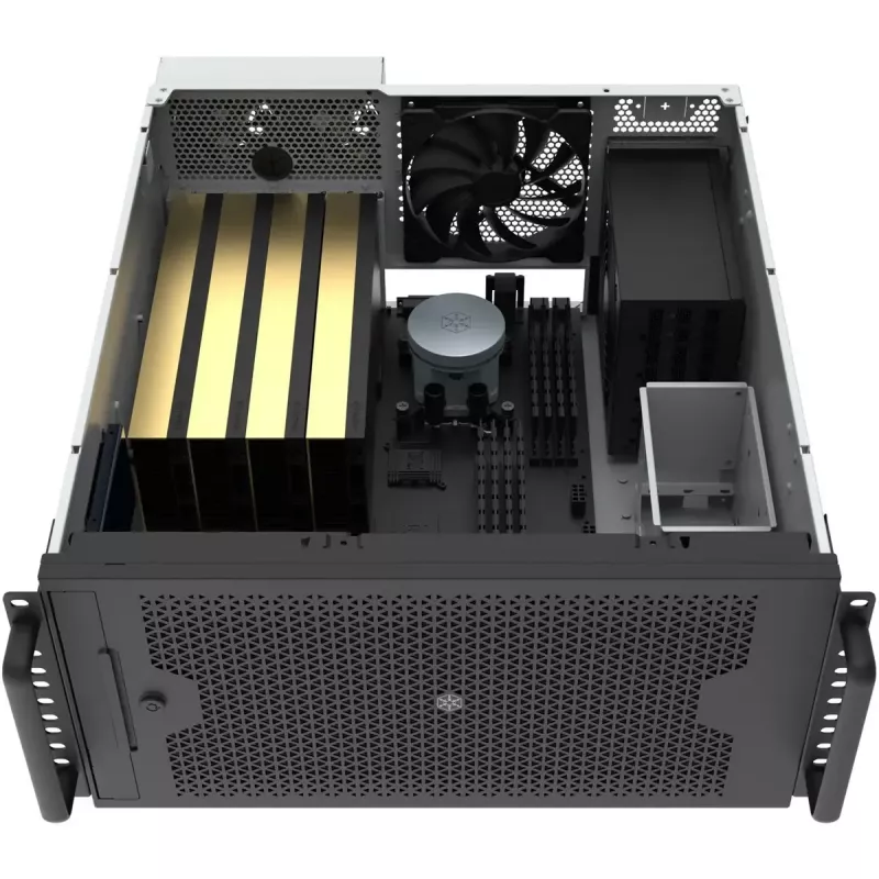 Obudowa rack SILVERSTONE RM53-502 — 19-calowa obudowa do szafy serwerowej, czarna
