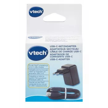 VTech zasilacz USB-C, 7,5 W, czarny, do zabawek edukacyjnych