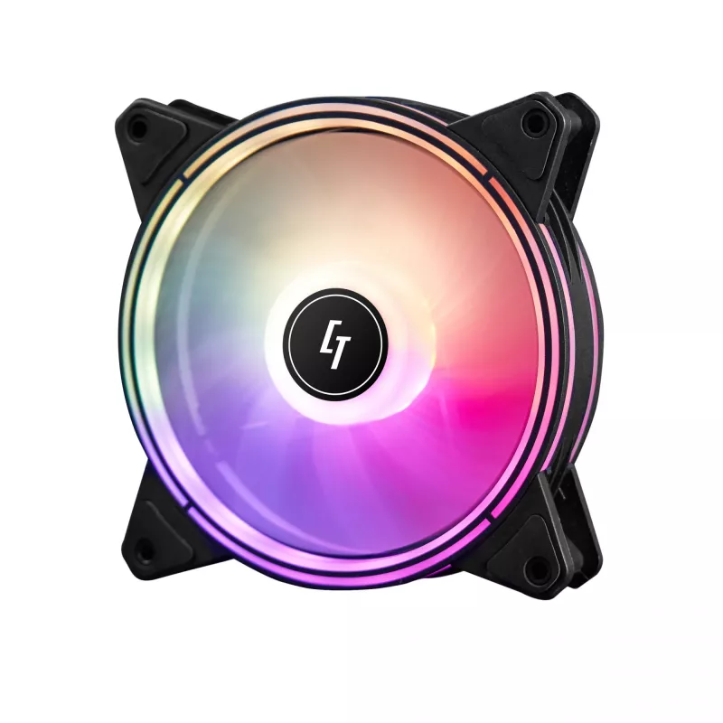 Chieftec NF-1225RGB system chłodzenia komputera Wentylator obudowy komputera 12 cm Czarny 1 szt.