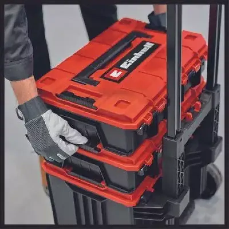 Skrzynka narzędziowa Einhell E-Case L polipropylenowa czarno-czerwona 41,5 x 27,3 x 32 cm