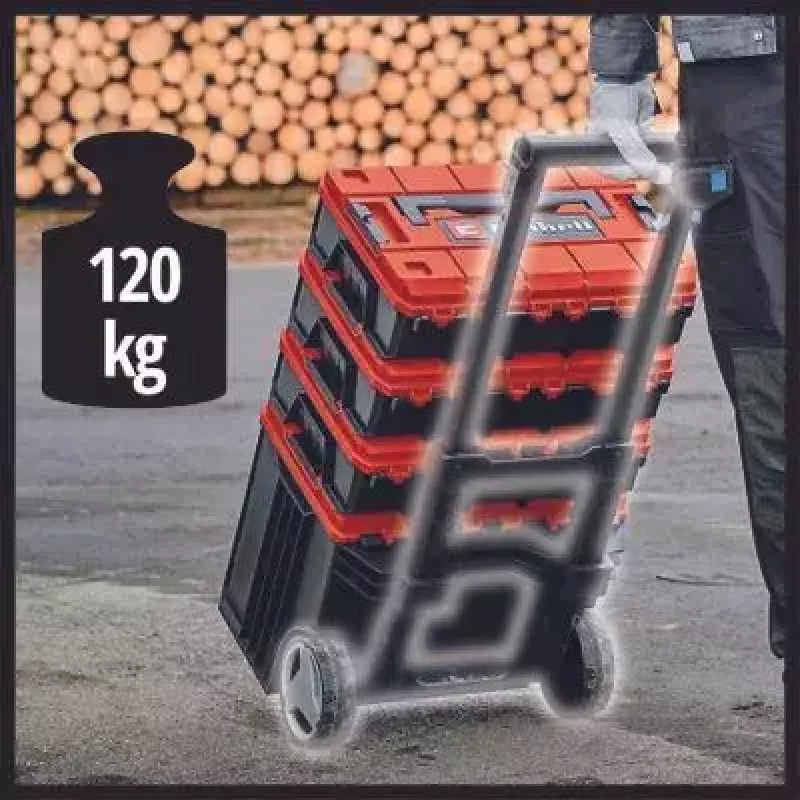 Skrzynka narzędziowa Einhell E-Case L polipropylenowa czarno-czerwona 41,5 x 27,3 x 32 cm