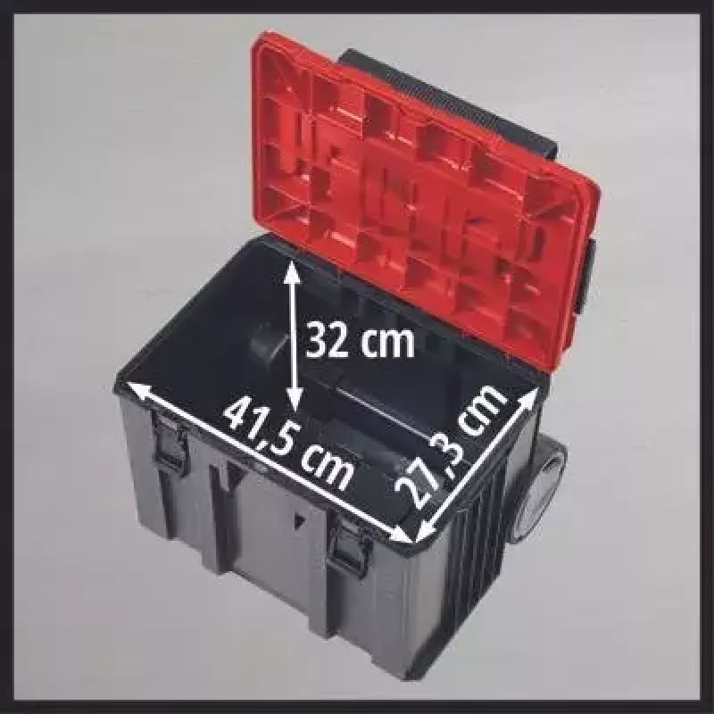 Skrzynka narzędziowa Einhell E-Case L polipropylenowa czarno-czerwona 41,5 x 27,3 x 32 cm