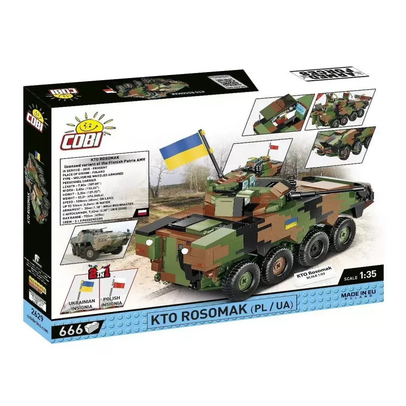 Zestaw klocków Cobi Siły Zbrojne KTO Rosomak 2 w 1 (COBI-2629)