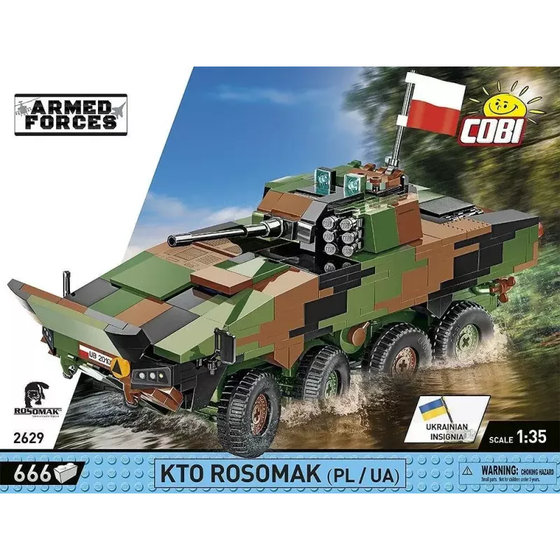 Zestaw klocków Cobi Siły Zbrojne KTO Rosomak 2 w 1 (COBI-2629)
