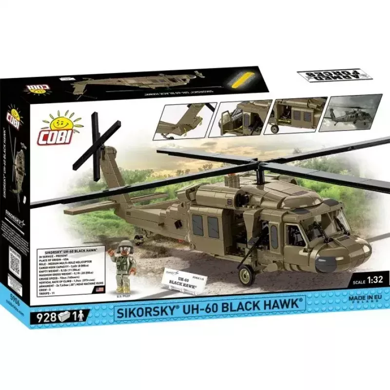 Zestaw konstrukcyjny Cobi Sikorsky UH-60 Czarny Hawk 928 klocków, model COBI-5906