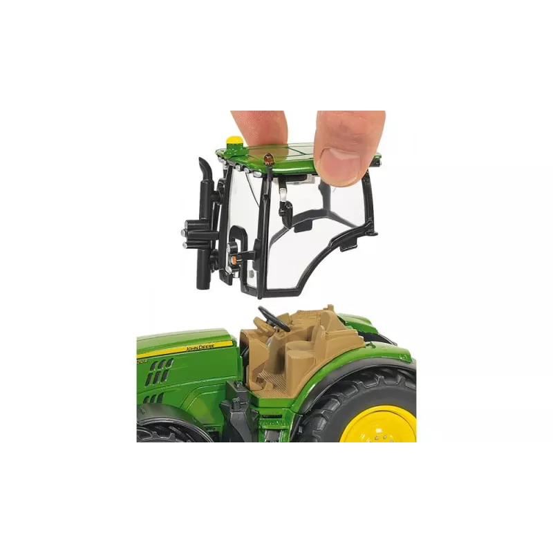 Siku John Deere 6210R, model ciągnika, 3 lat(a), Metal, Plastik, Czarny, Zielony