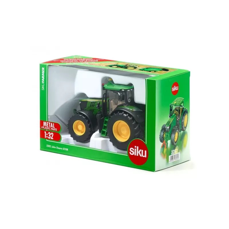 Siku John Deere 6210R, model ciągnika, 3 lat(a), Metal, Plastik, Czarny, Zielony