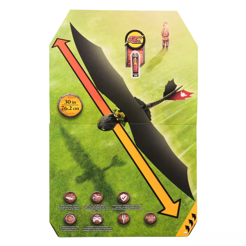 Zdalnie sterowany latający smok Toothless od Spin Master — Jak wytresować smoka, RC z pilotem