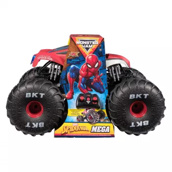 Monster Jam Marvel Mega Spider-Man RC Monster Truck, terenowy, ponad 60 cm długości, skala 1:6, zabawki superbohaterów dla chłopców i dziewczynek od 4 lat