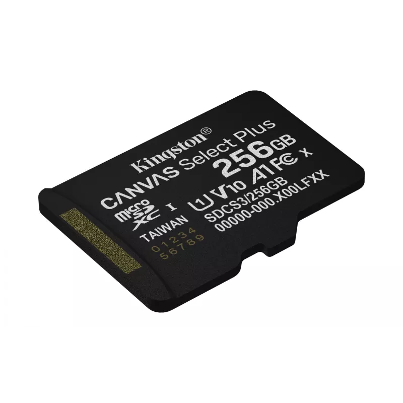 Kingston Technology 256GB micSDXC Canvas Select Plus Gen3 150R A1 pojedyncze opakowanie w/o ADP