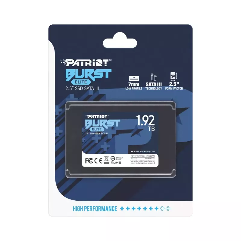 Dysk SSD Patriot Burst Elite 1.92TB 2.5 cala SATA 3.0 PBE192TS25SSDR