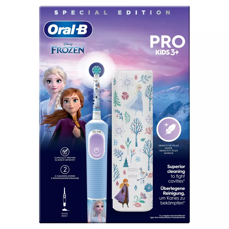 Oral-B Vitality Pro Frozen Dziecięca szczoteczka rotacyjno-oscylacyjna Czarny, Szary