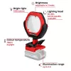 Lampa zewnętrzna akumulatorowa EINHELL GC-OL 18/1500 Li‑Solo — światło LED, bateria i ładowarka nie są dołączone
