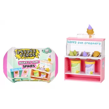 Miniverse Spaces Furniture Pack w PDQ, Kawiarnia, 8 lat, Wielokolorowy, Plastik
