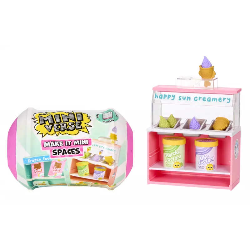 Miniverse Spaces Furniture Pack w PDQ, Kawiarnia, 8 lat, Wielokolorowy, Plastik