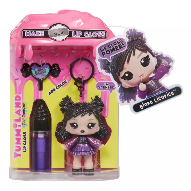 MGA Entertainment Yummiland Lip Gloss Doll Sour Sweeties - Blake Licorice