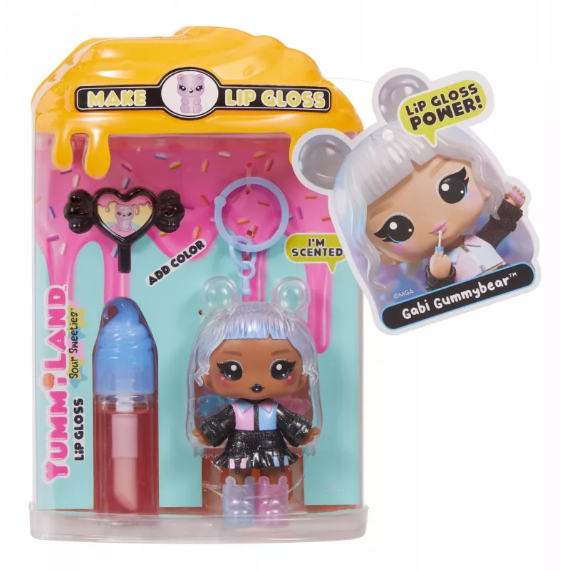 MGA Entertainment Yummiland Lalka z błyszczykiem Sour Sweeties - Gabi Gummybear