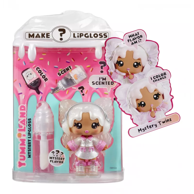 MGA Entertainment Yummiland Lip Gloss lalka Series 2- Mystery Chase 2 (Neopolitan/Avery Ice Cream)