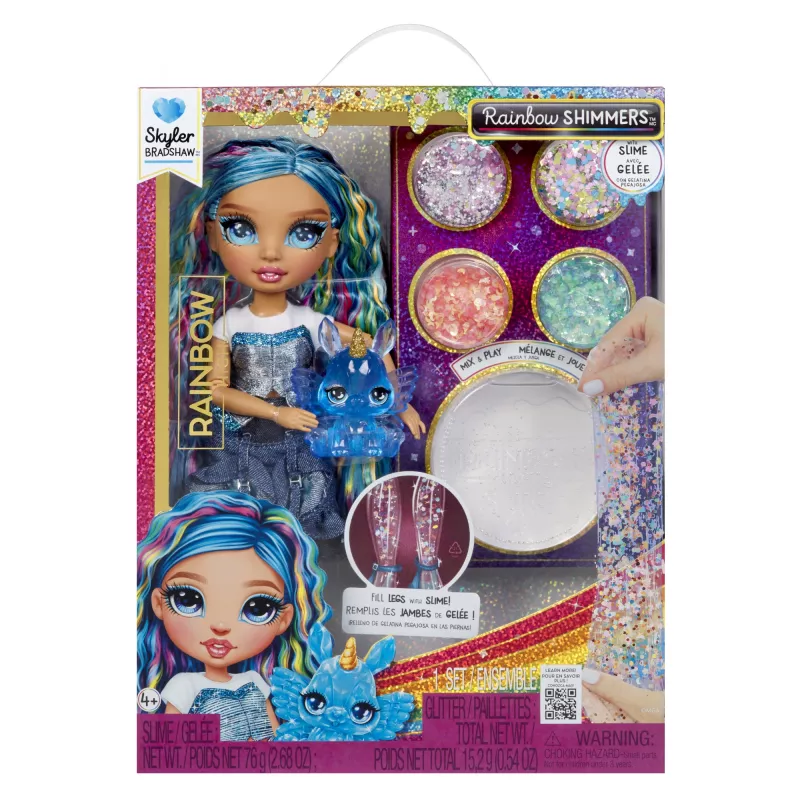 Rainbow High Rainbow Shimmers lalka modowa ze slime - Skyler (niebieska)
