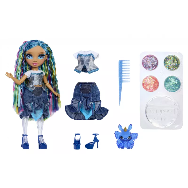 Rainbow High Rainbow Shimmers lalka modowa ze slime - Skyler (niebieska)