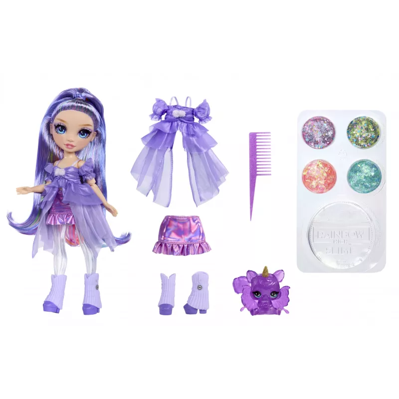 Rainbow High Rainbow Shimmers ze slime Lalka Fashion - Violet (fioletowa)