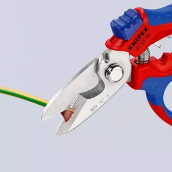 Knipex 95 05 20 SB szczypce Stal nierdzewna Plastikowa rączka Niebieski Czerwony