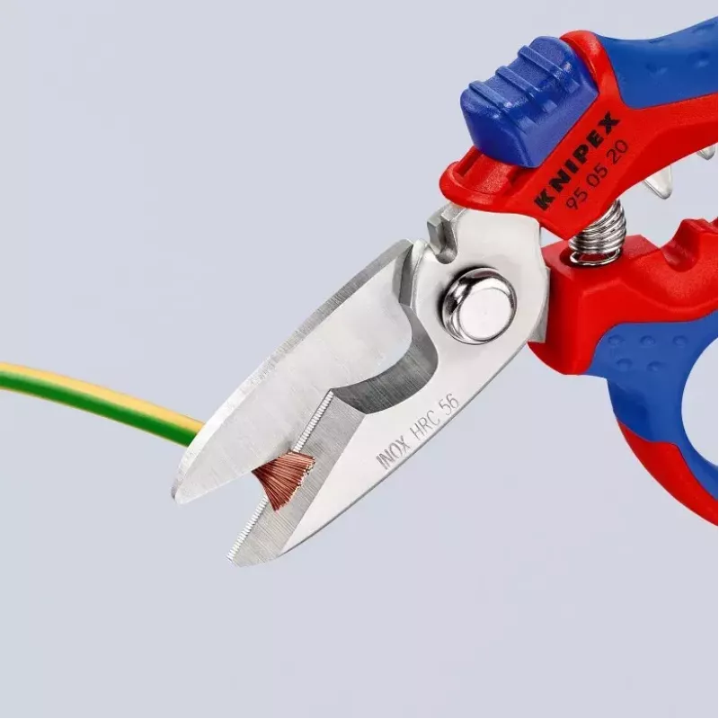 Knipex 95 05 20 SB szczypce Stal nierdzewna Plastikowa rączka Niebieski Czerwony