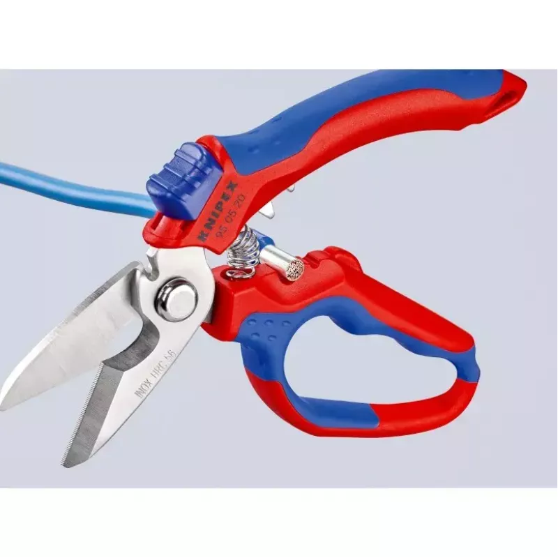 Knipex 95 05 20 SB szczypce Stal nierdzewna Plastikowa rączka Niebieski Czerwony