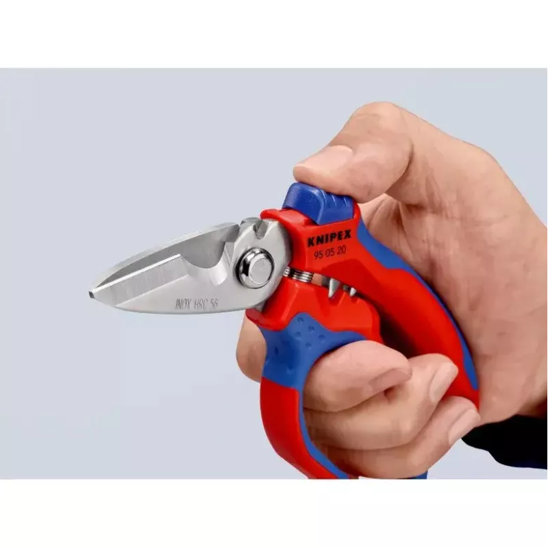 Knipex 95 05 20 SB szczypce Stal nierdzewna Plastikowa rączka Niebieski Czerwony