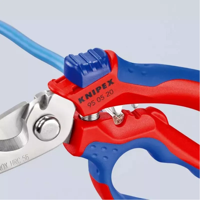 Knipex 95 05 20 SB szczypce Stal nierdzewna Plastikowa rączka Niebieski Czerwony