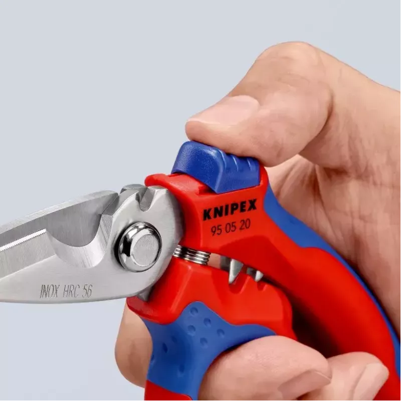 Knipex 95 05 20 SB szczypce Stal nierdzewna Plastikowa rączka Niebieski Czerwony