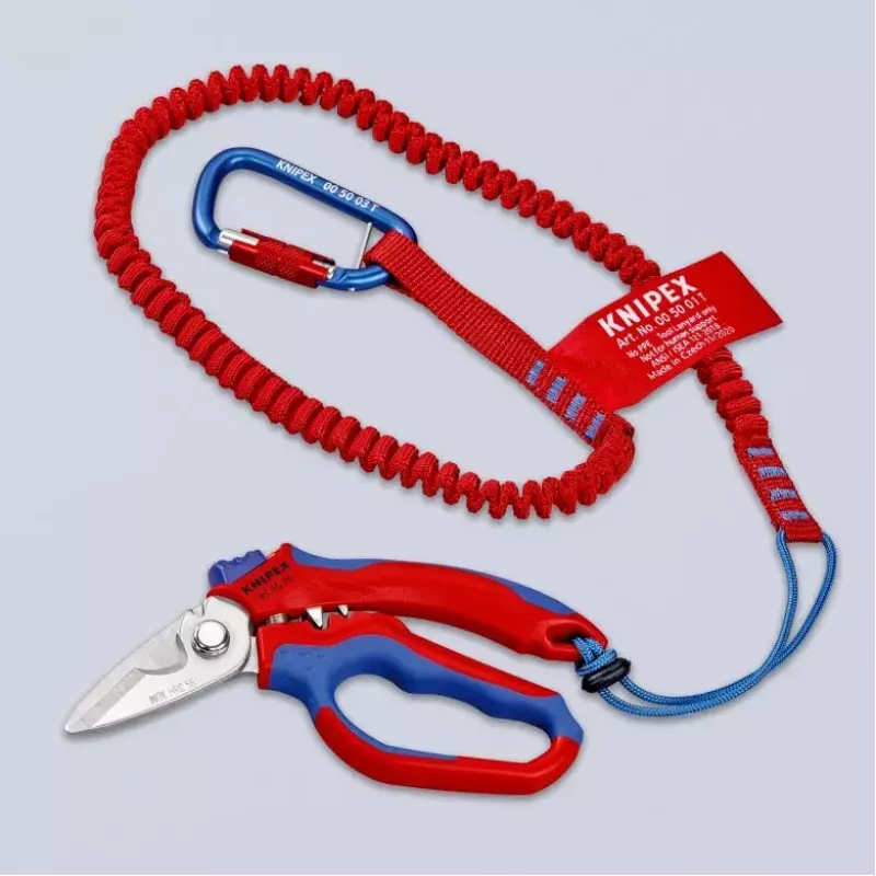 Knipex 95 05 20 SB szczypce Stal nierdzewna Plastikowa rączka Niebieski Czerwony