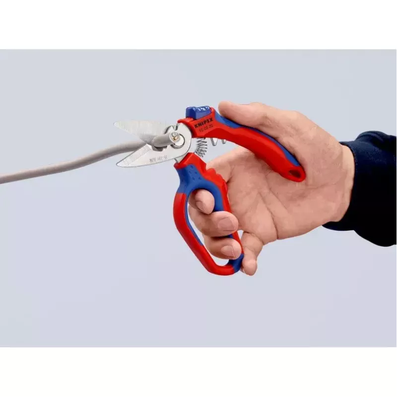 Knipex 95 05 20 SB szczypce Stal nierdzewna Plastikowa rączka Niebieski Czerwony