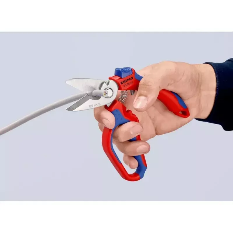 Knipex 95 05 20 SB szczypce Stal nierdzewna Plastikowa rączka Niebieski Czerwony