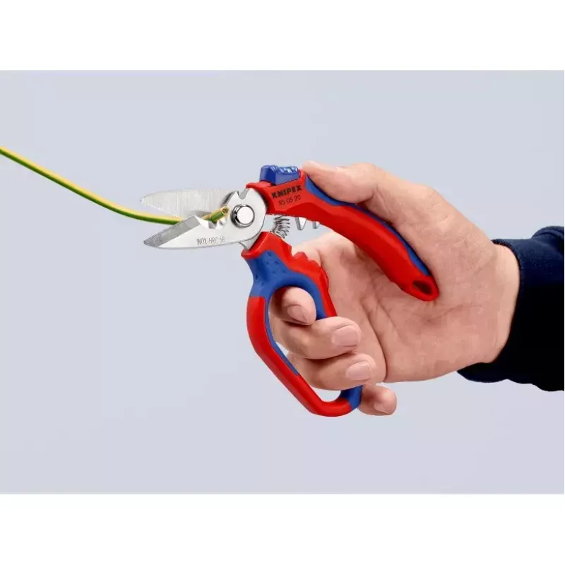 Knipex 95 05 20 SB szczypce Stal nierdzewna Plastikowa rączka Niebieski Czerwony