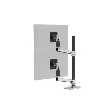Ergotron LX Series LX Dual Stacking Arm, wysoki słup 101,6 cm, aluminium, zacisk, 20 kg